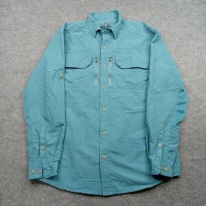 RailRiders Shirt Men Small Love Adventure LOA Button Front Outdoor Hiking Travel